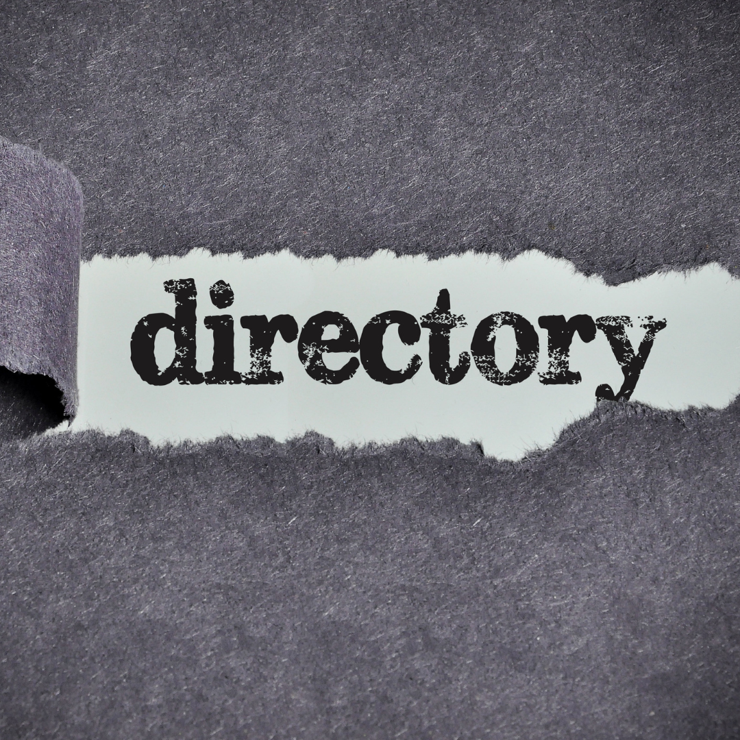Directory in bold type face